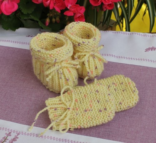 Babyschuhe handschuhe set - babyschuhe,