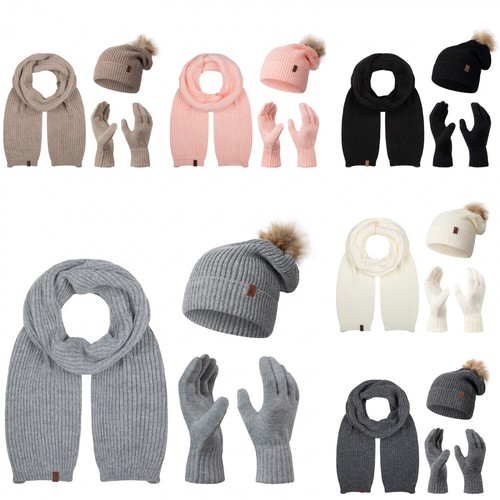 Schal mütze handschuhe set - schal,