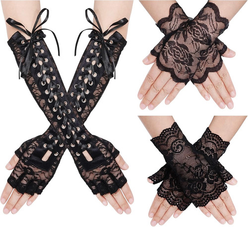 Paar spitze fingerlose - 3,