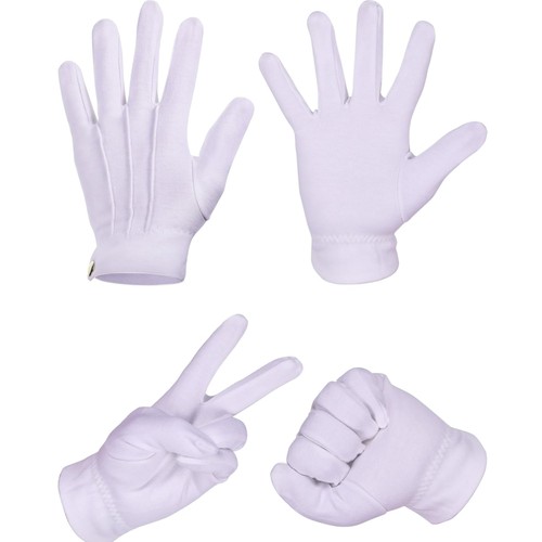 Weiße baumwoll handschuhe - weiße,