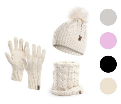 Mütze schal set damen winter - mütze,