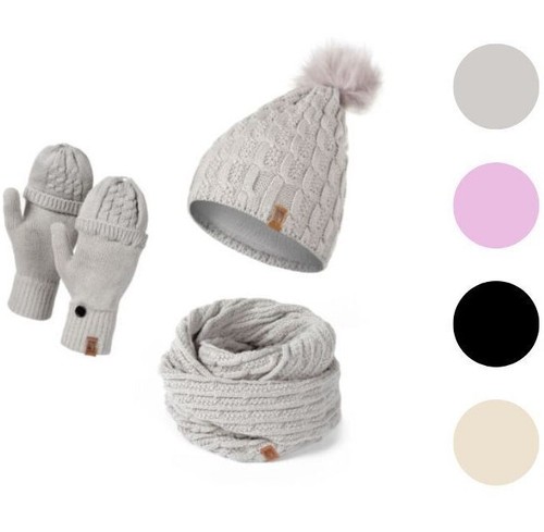 Mütze schal set damen - set,
