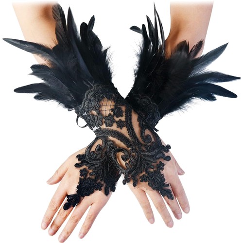 Fingerlose feder handschuhe - fingerlose,