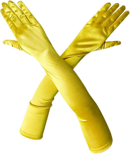 Lange handschuhe damen gelb - lange,
