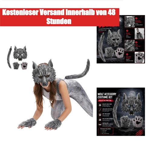 Werwolf kostüm set - werwolf, 4-teilig
