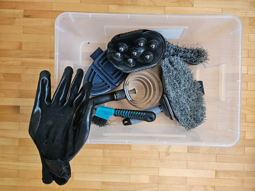 Pferde putzzeug set bürsten - set,