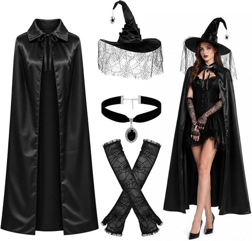 Damen hexenkostüm set - damen,