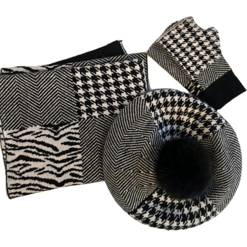 Mütze schal handschuhe set - mütze,