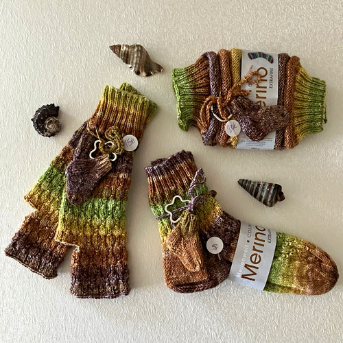Merino socken fingerlose - &,