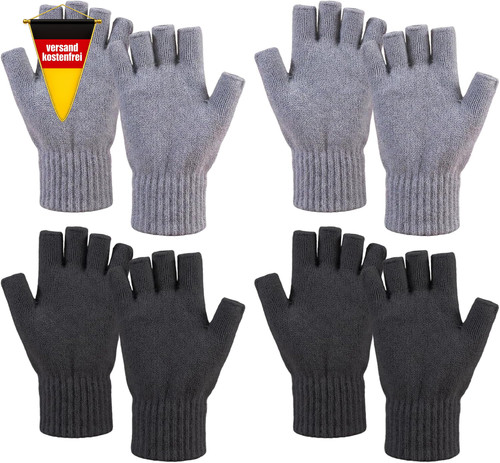 Fingerlose handschuhe 4er - fingerlose, set