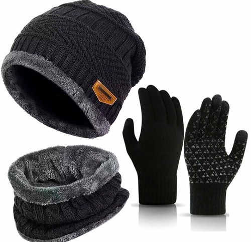 3er set handschuhe schal - handschuhe,, &