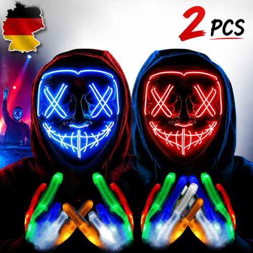 Led halloween maske leuchtend - halloween,